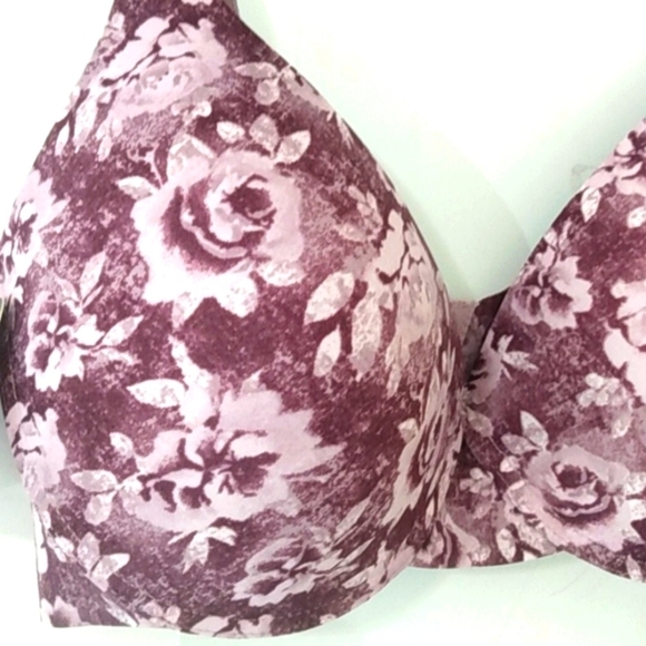 GLORIA VANDERBILT PURPLE FLORAL GENTLE LIFT FULL COVERAGE BRA SIZE 38DD NWT - Picture 2 of 8